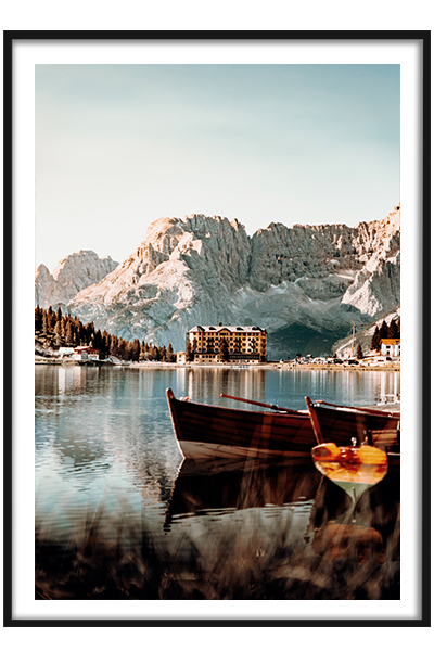 Постер  Лодки на озере