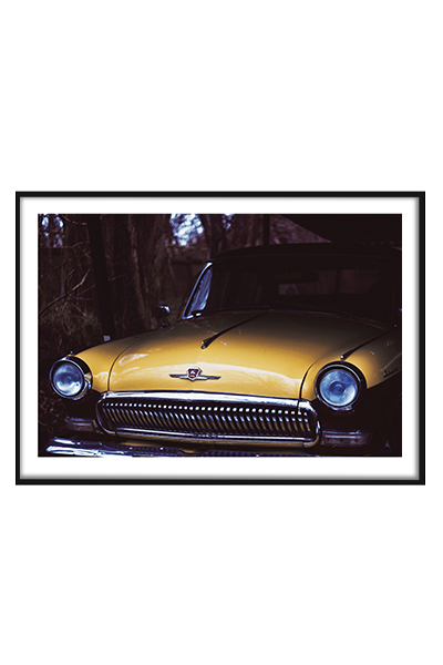 Постер Желтый автомобиль