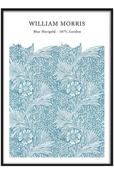 Постер William Morris, Blue marigold