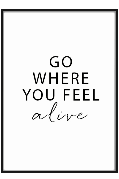 Постер Go where you feel alive