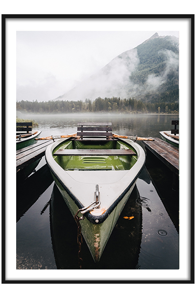Постер Зеленая лодка