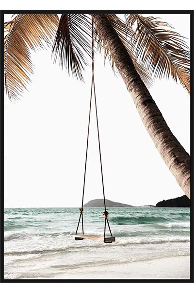 Постер Качели на берегу океана