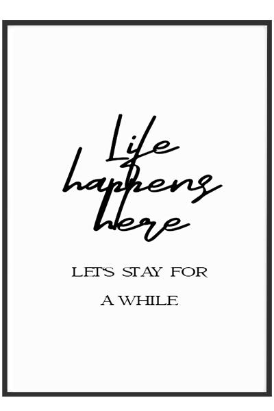 Постер Life happens here