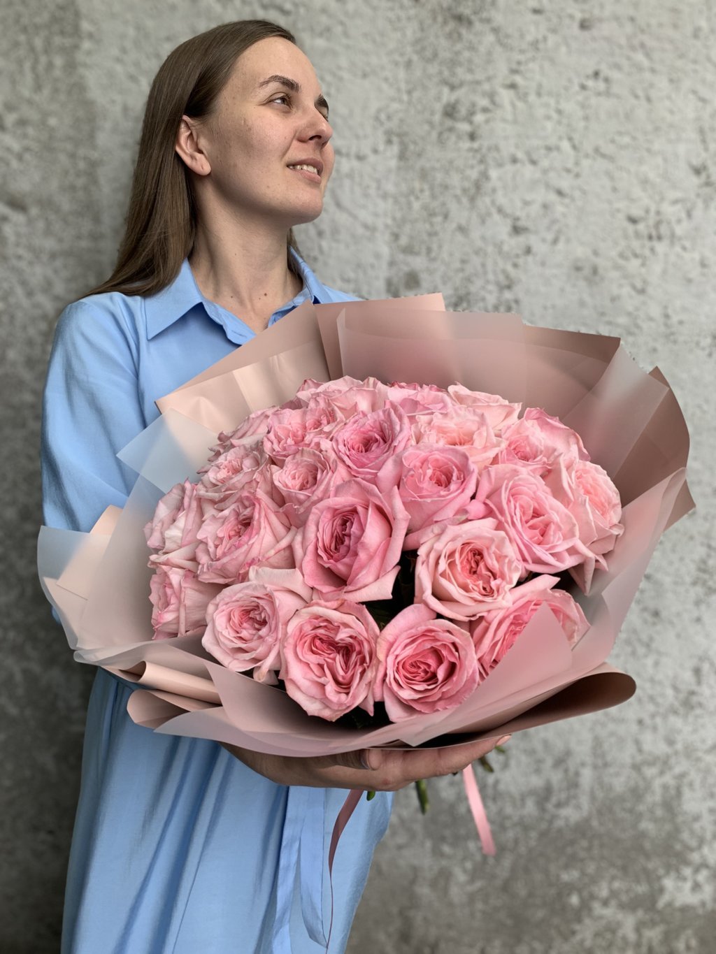 Букет пионовидных роз Pink O’hara