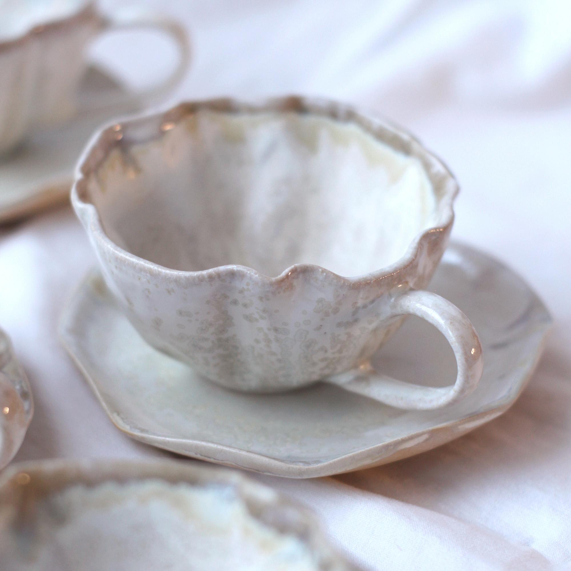 Чайная пара  МОРСКАЯ СОЛЬ жемчуг