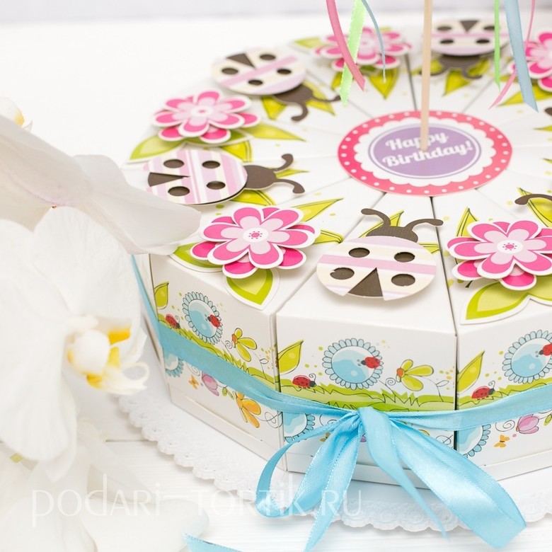 Тортик из бумаги Летний для садика и школы