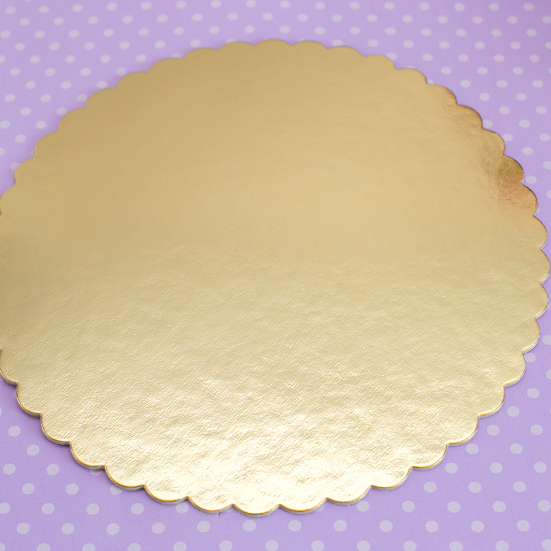 Поднос для торта, золото (толстый картон 4 мм)
