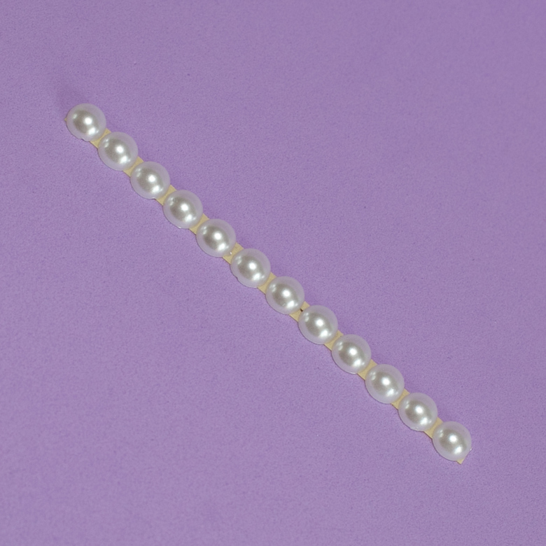 Полубусины белый перламутр 12 шт, 6 мм и 8 мм