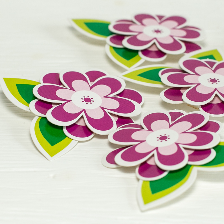 Цветы из картона