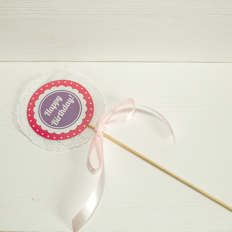 Топпер для торта "Happy Birthday"