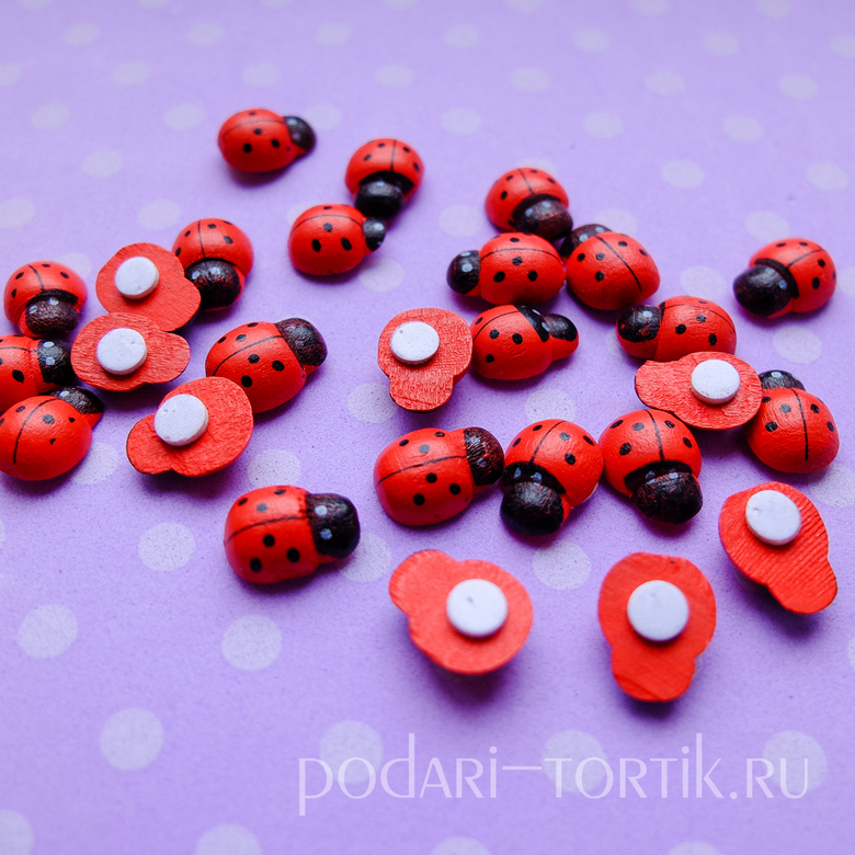 Божья коровка деревянная