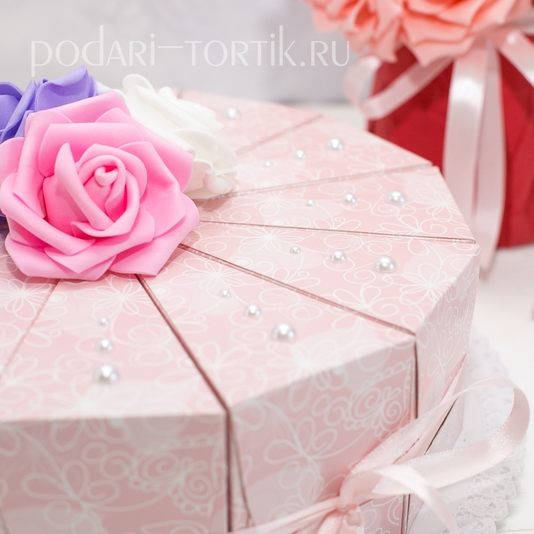 Торт из бумаги на юбилей с пожеланиями