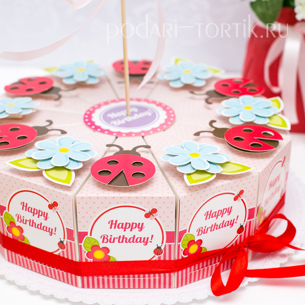 Дополнительные кусочки к торту "Happy Birthday"