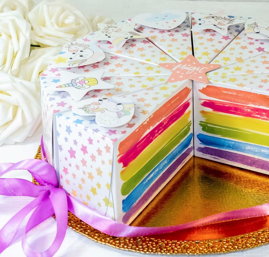 торт бумажный единороги