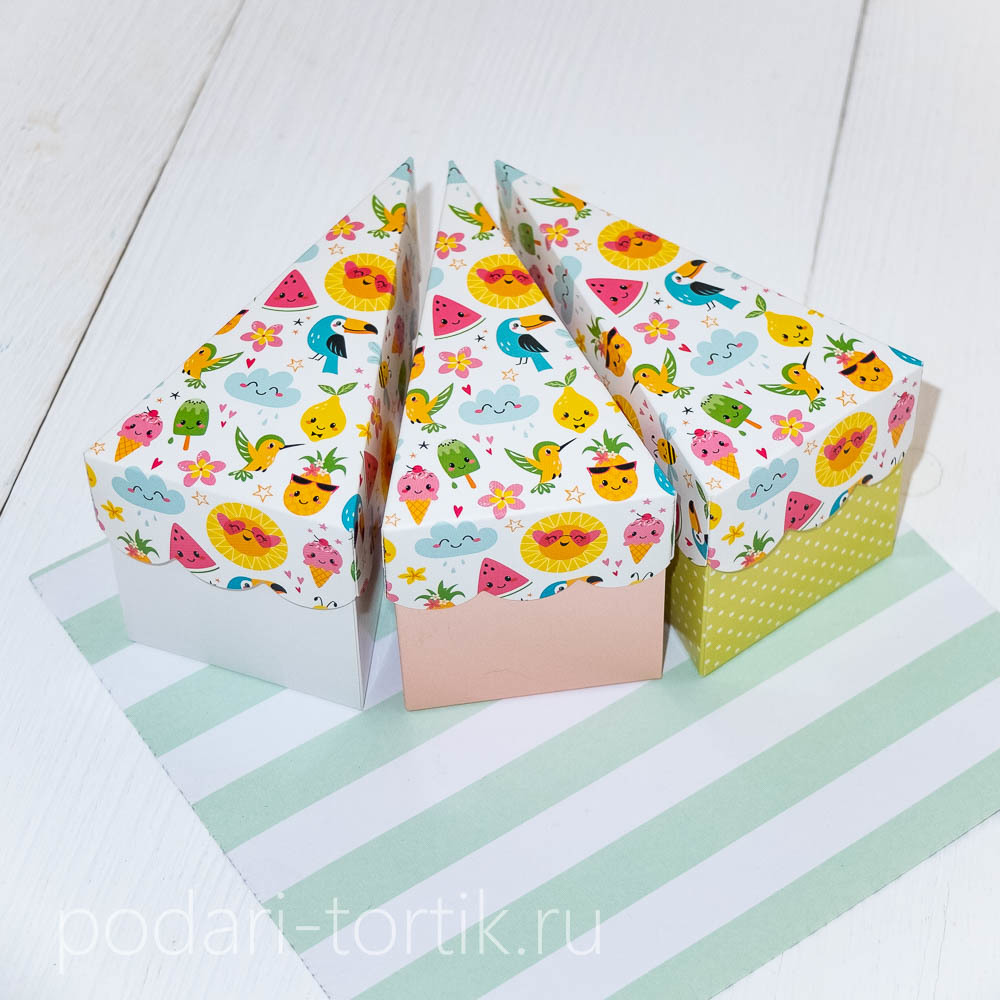 Дополнительные кусочки к торту "Тропикано" (3 вида)