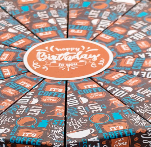 Кружок для топпера "Happy Birthday" (картон)