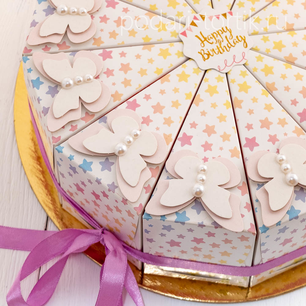 Торт "Перламутровые бабочки"