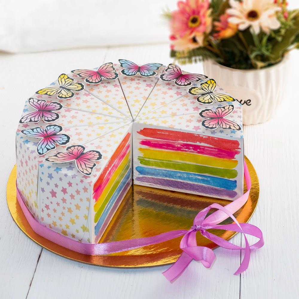 Дополнительные кусочки для торта "Радужные бабочки"