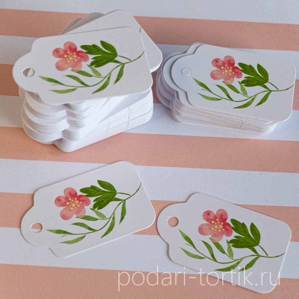 Бирочка, размер 57х35 мм.