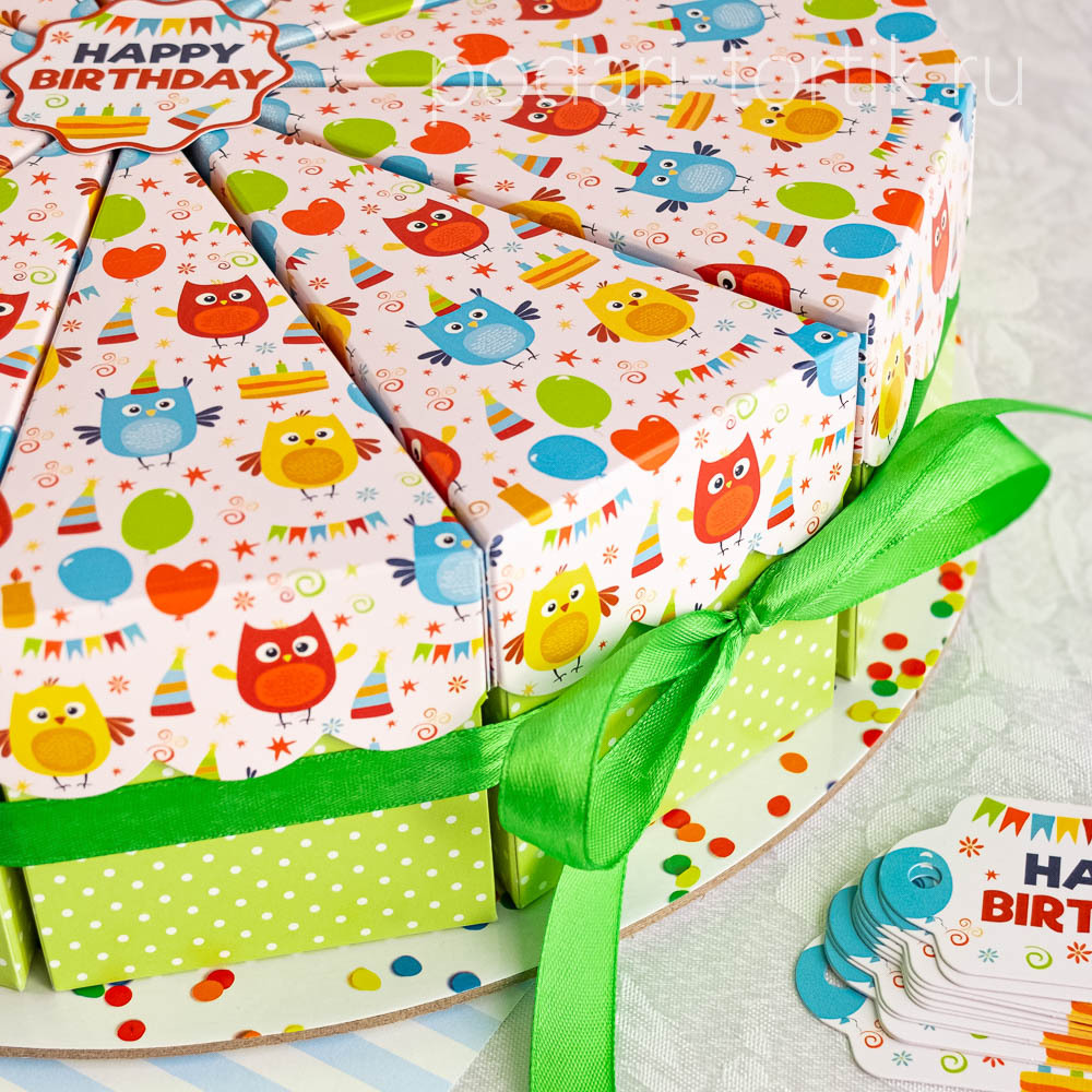 Дополнительные кусочки к торту "Совушки" (3 вида)