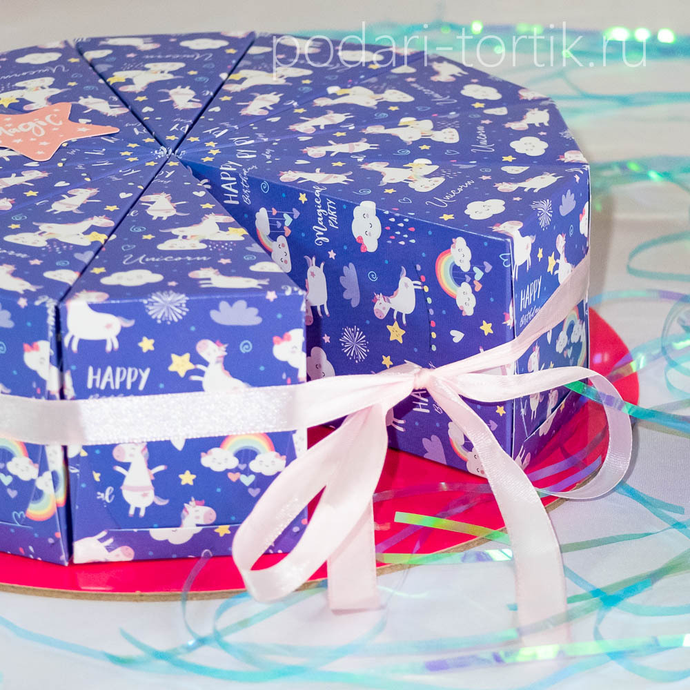 Дополнительные кусочки для торта "Единороги", синий