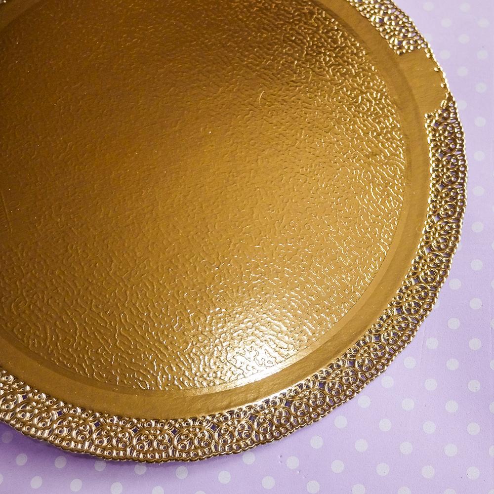 Поднос для двух-трёхъярусного торта, 32 см, цвет золотой