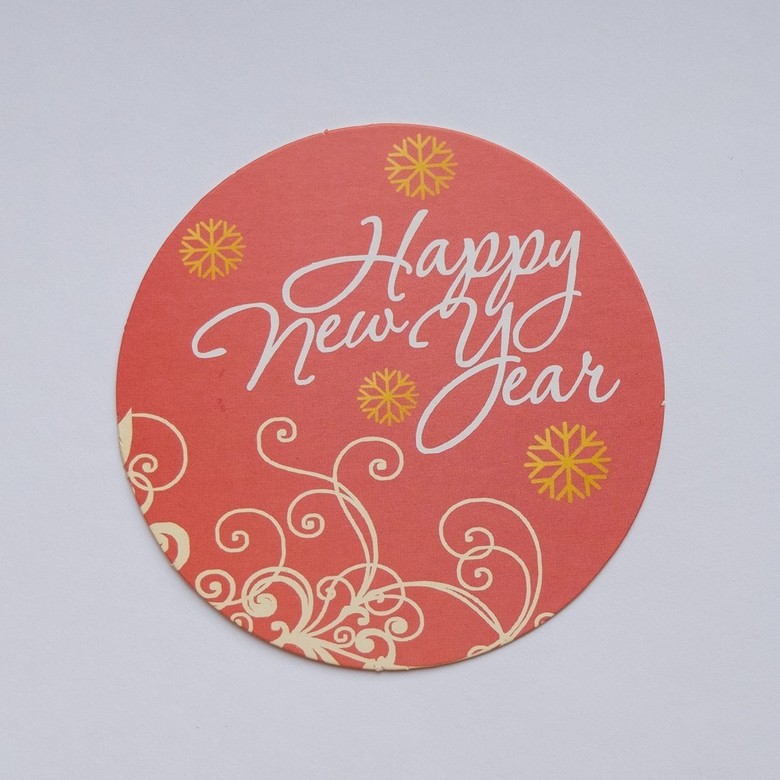 Кружок для топпера "С Новым годом!" (картон)