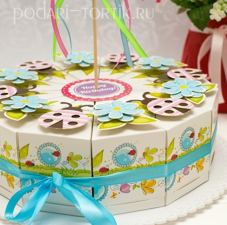 Торт из картона Лето, детский праздник в садике