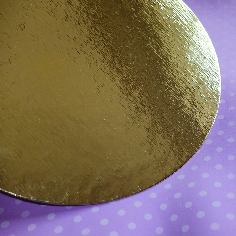 Поднос для торта, золото, 28 см (картон 1,5 мм)