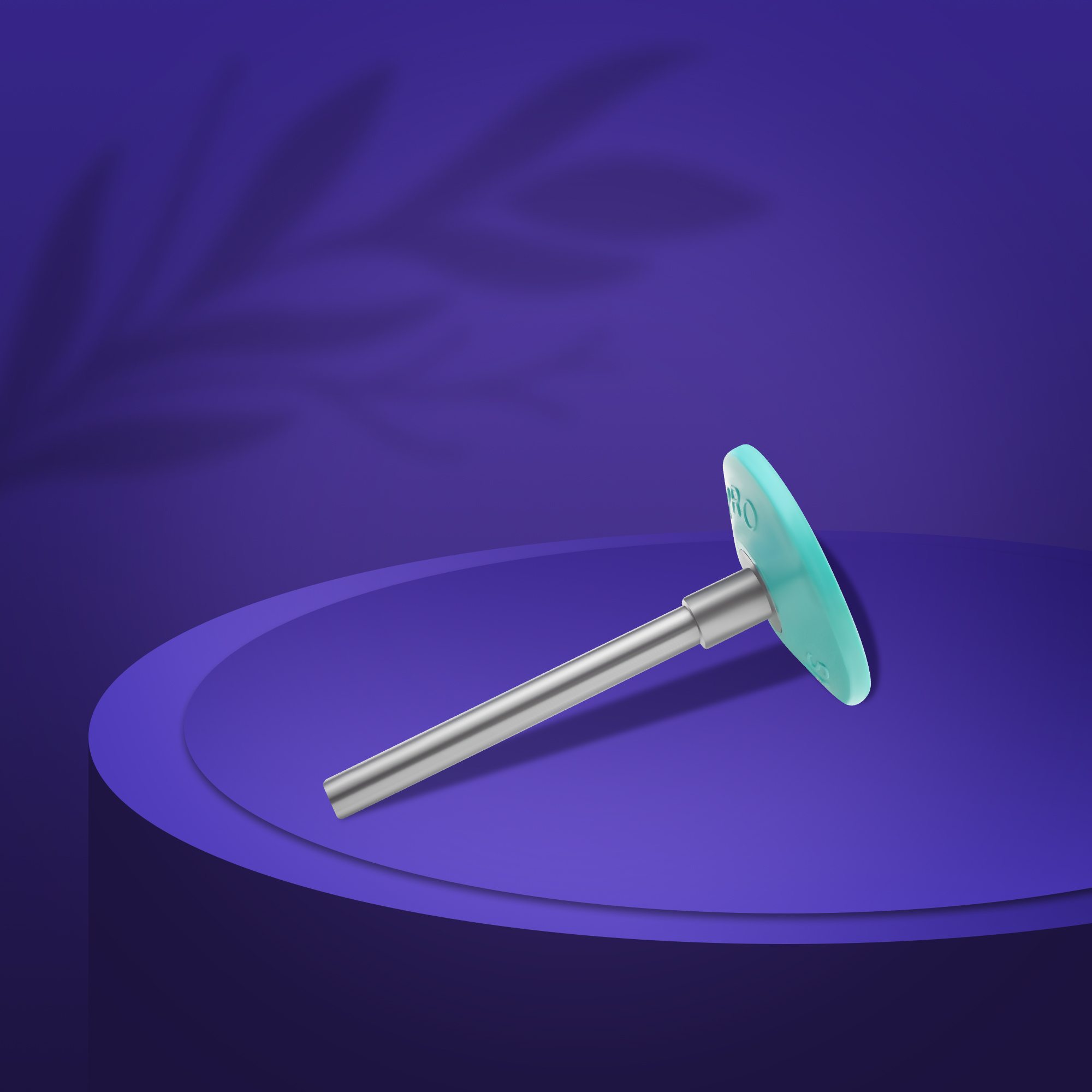 PPDset-15 Педикюрный диск пластиковый PODODISC "S" в комплекте с сменным файлом 180 грит 5 шт (15 мм)