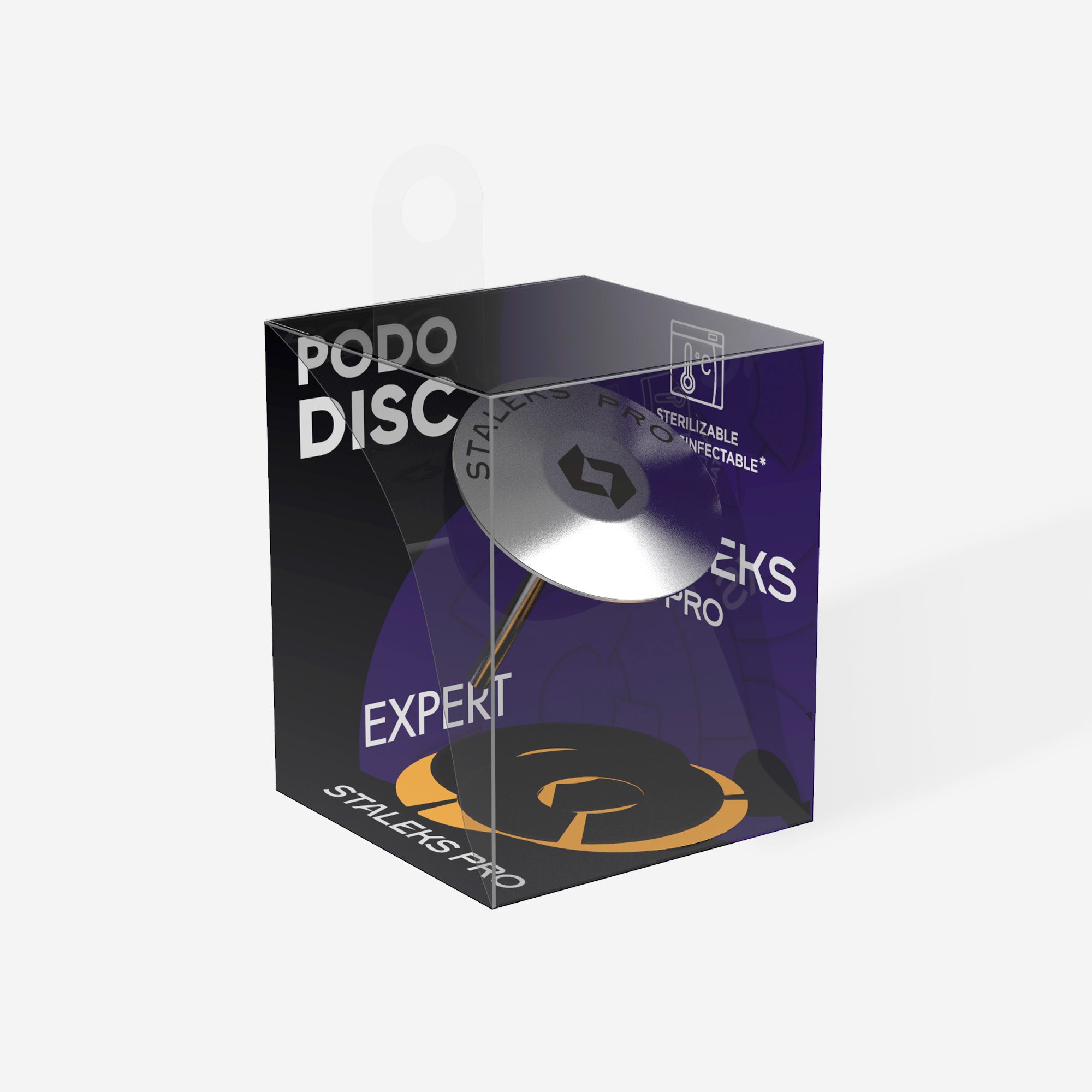 UPDset-25 Педикюрный диск зонтик PODODISC "L" в комплекте с сменным файлом 180 грит 5 шт (25 мм)