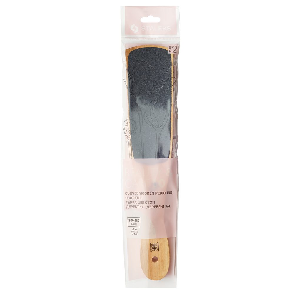 ABC-10/2 Терка для стоп деревянная BEAUTY & CARE 10 TYPE 2