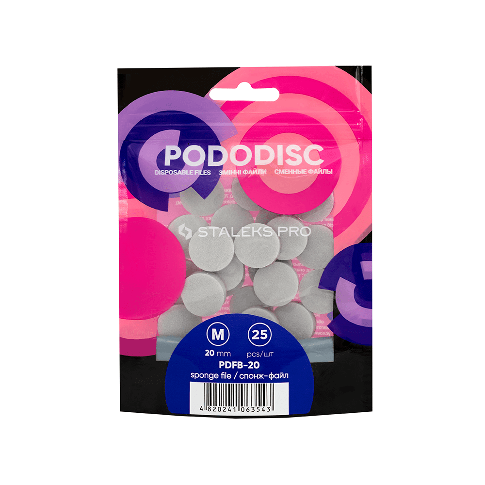 PDFB-20 Спонж для педикюрного диска PODODISC "M" (20 шт)
