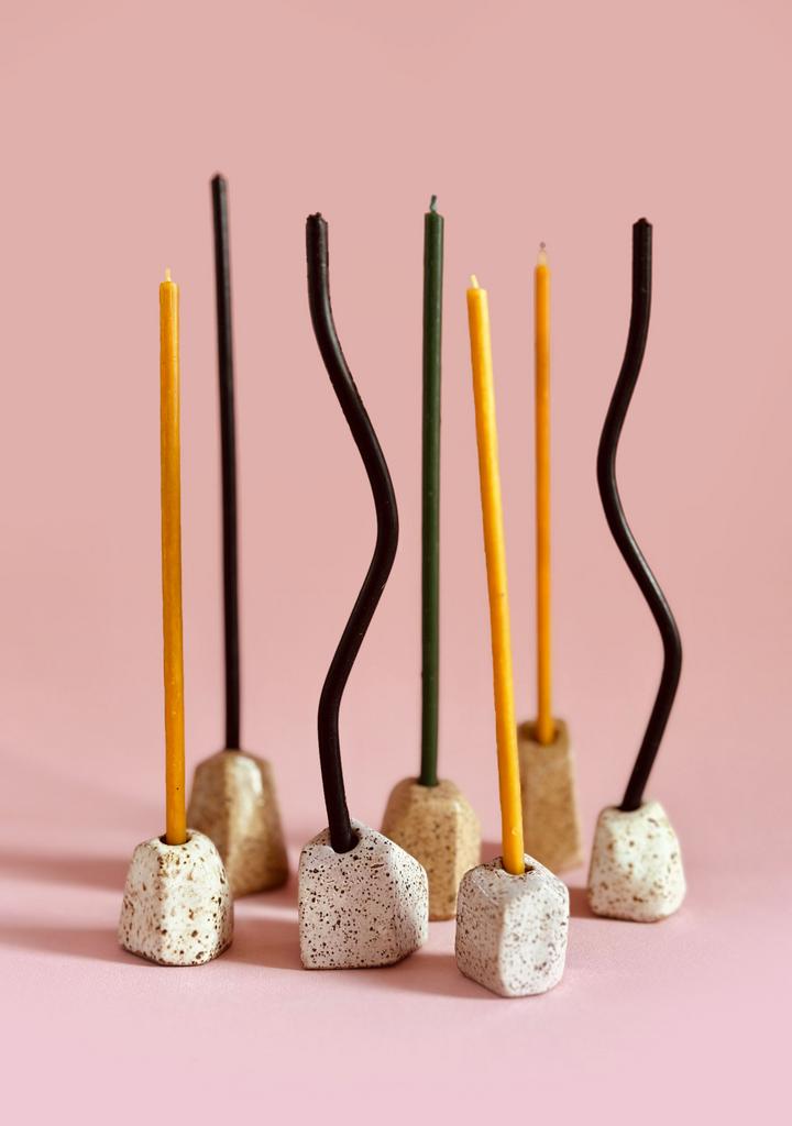 Подсвечник Stone для тонких свечей