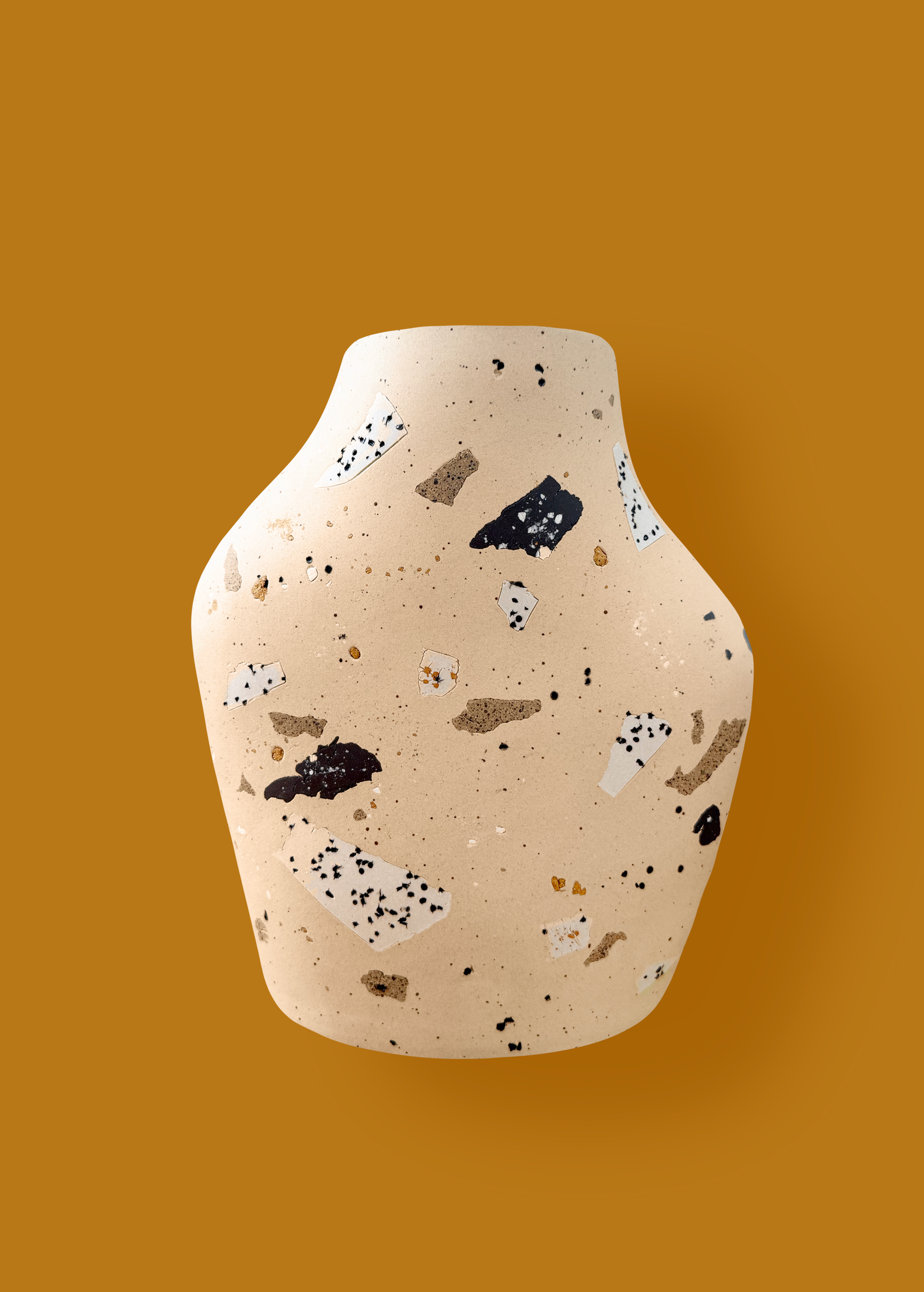 Ваза Chips Beige 22 cм (wide)