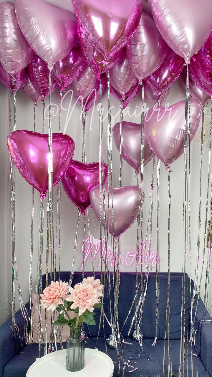 Розовые сердечки