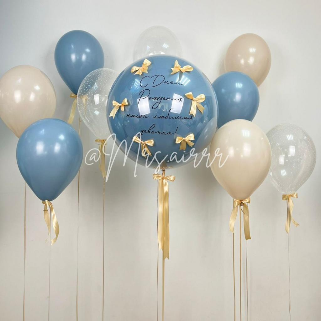 Набор «Ретро голубой с бантиками»