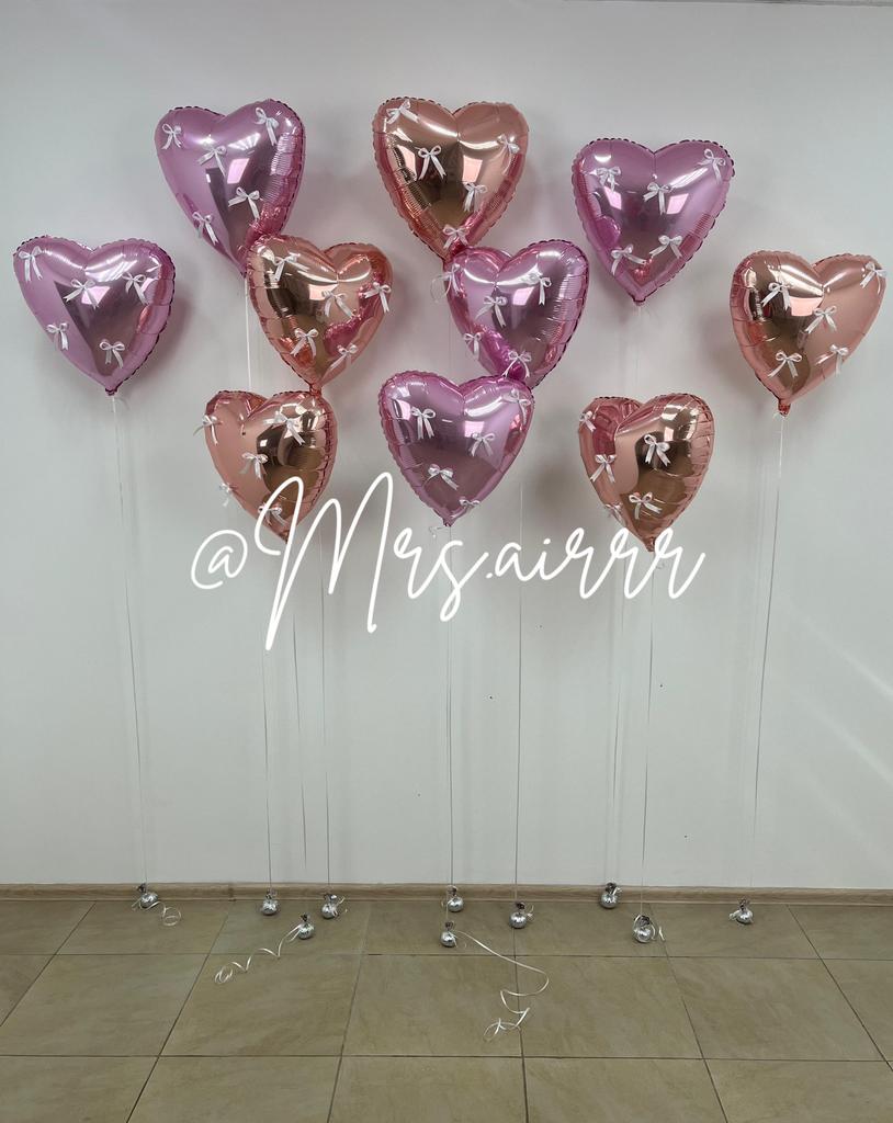 Набор «Сердечки с бантиками»