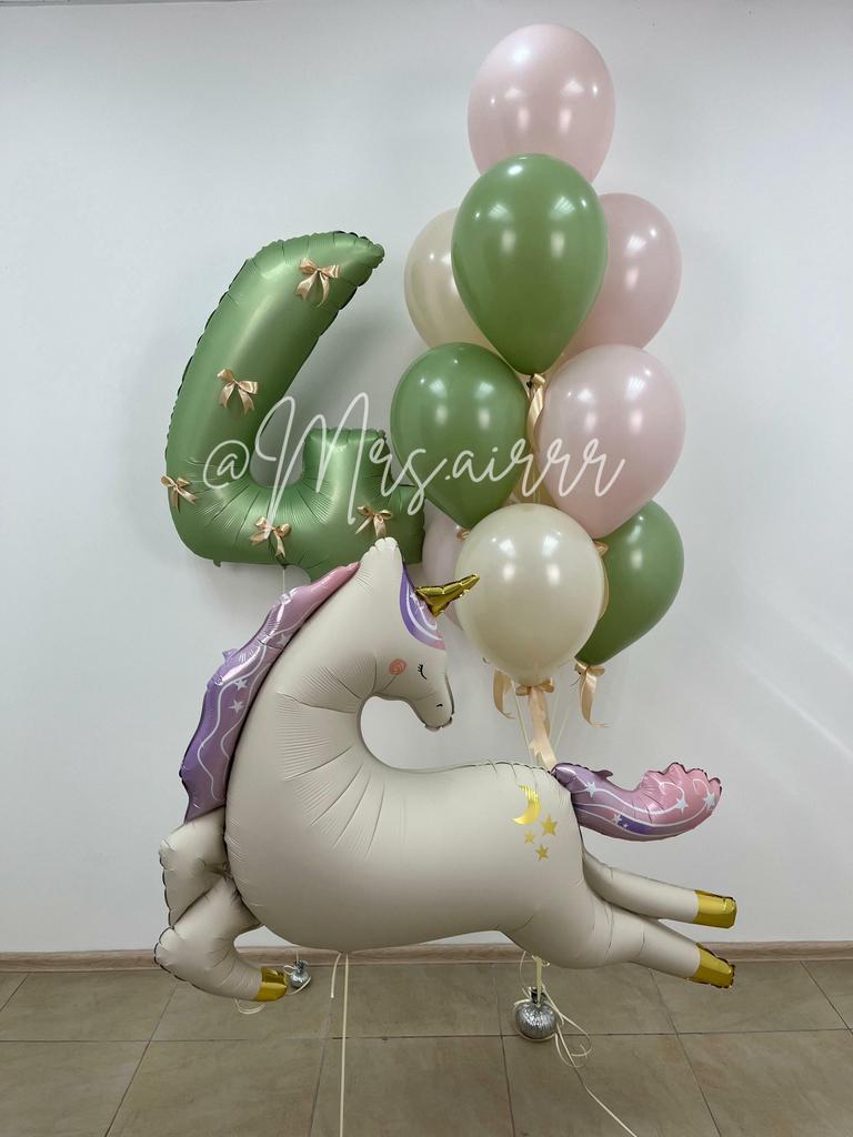 Набор «Волшебный единорог с эвкалиптовой цифрой»