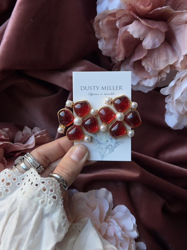 Серьги "BLOOM RED"