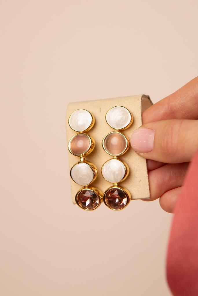 Серьги "AVE" pink