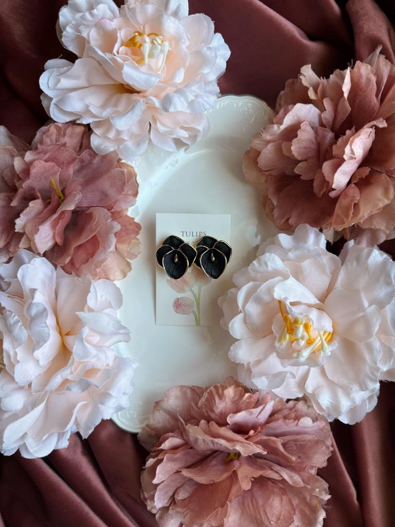 Серьги "CALLA" black