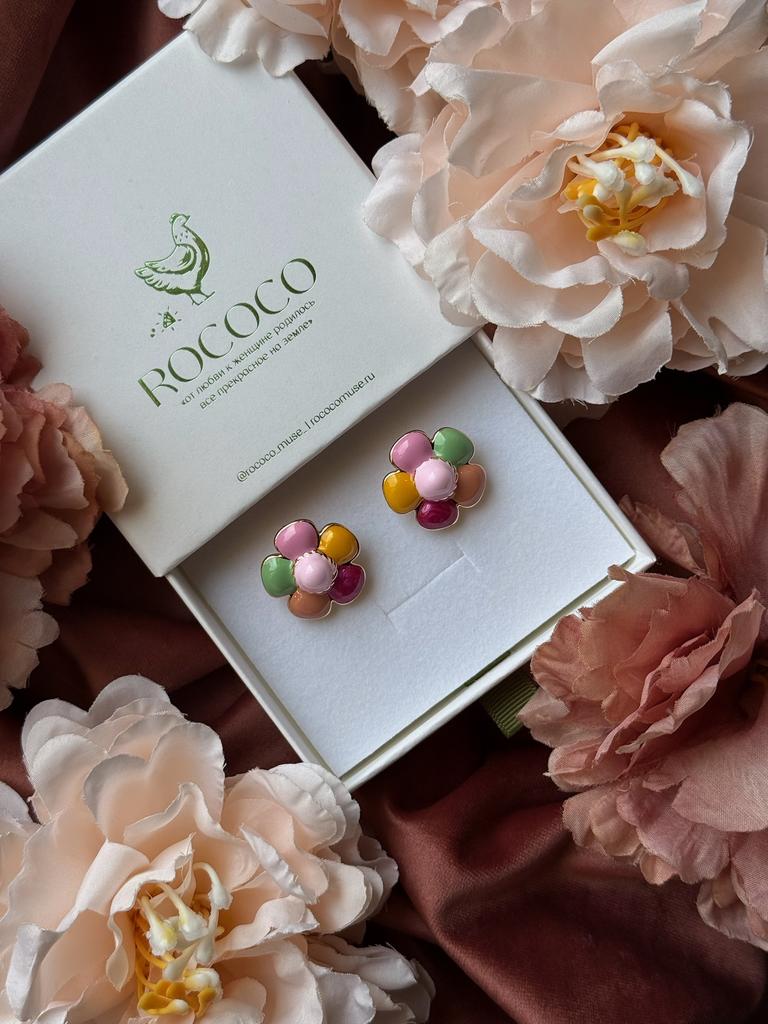 Серьги "FLOWER COLORE"