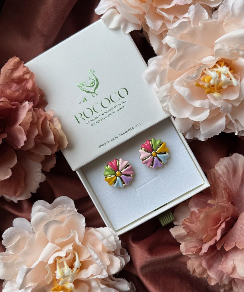 Серьги "FLOWER COLORE 2.0"