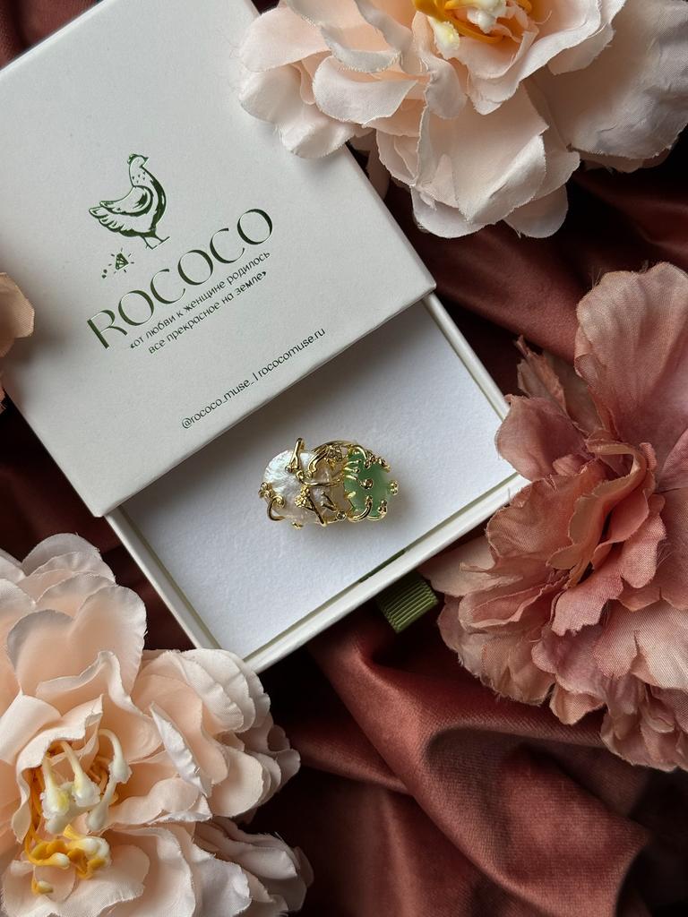 Кольцо "MEDUZA" green