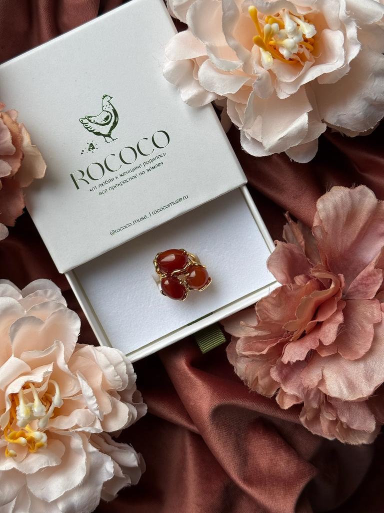 Кольцо "STONES" red