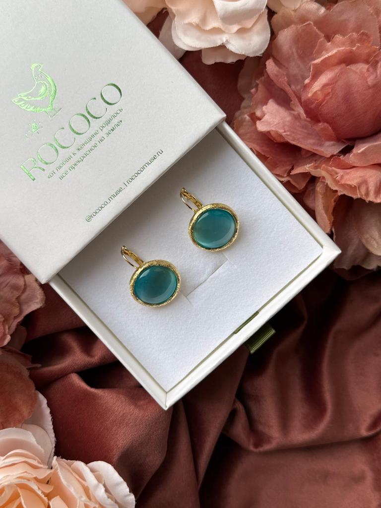 Серьги "EYE" blue