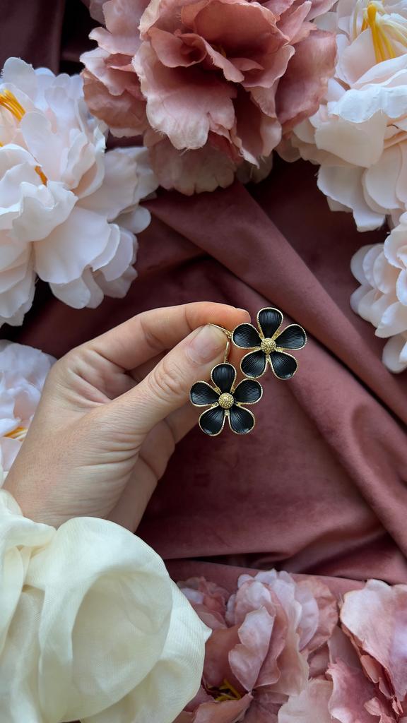 Серьги "FLOWER" black