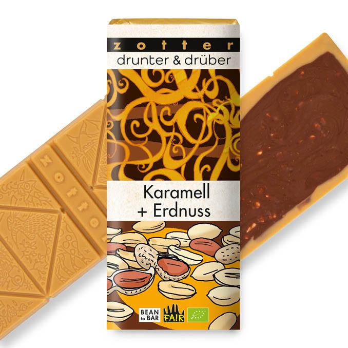 Карамельный шоколад Caramel + Peanut, 70 г