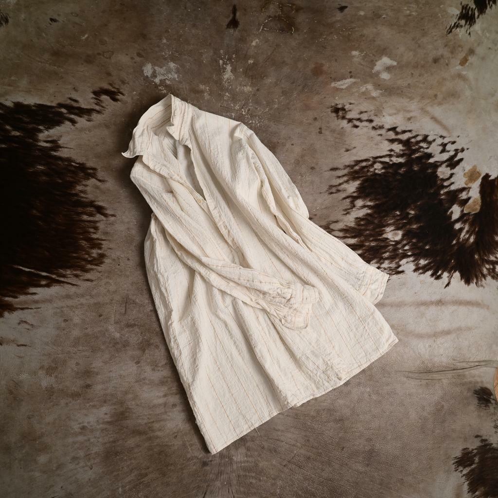 アンティーク 織工の家着シャツ